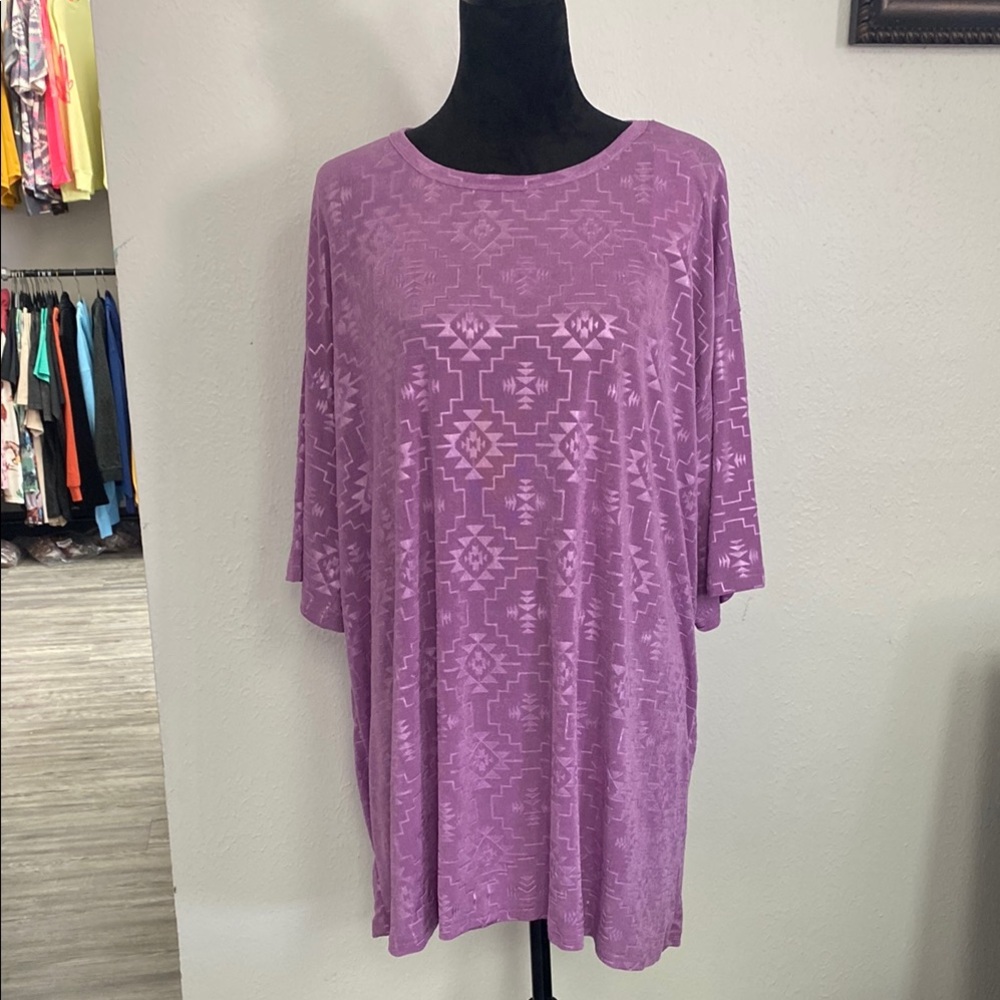 Purple Geometric Women's Top